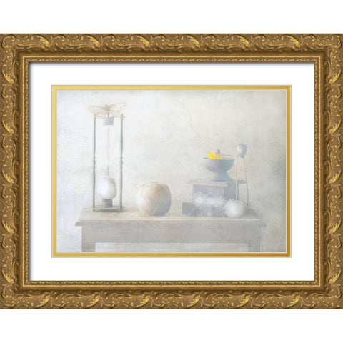 Enjoy The Time... Gold Ornate Wood Framed Art Print with Double Matting by Devos, Delphine