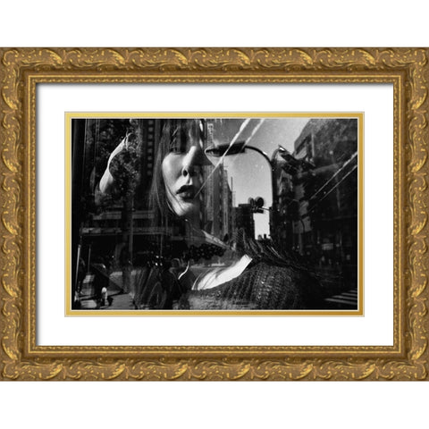 Portrait Gold Ornate Wood Framed Art Print with Double Matting by Suzuki, Tatsuo