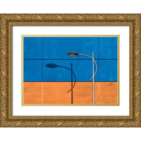 Lantern Gold Ornate Wood Framed Art Print with Double Matting by aRRO