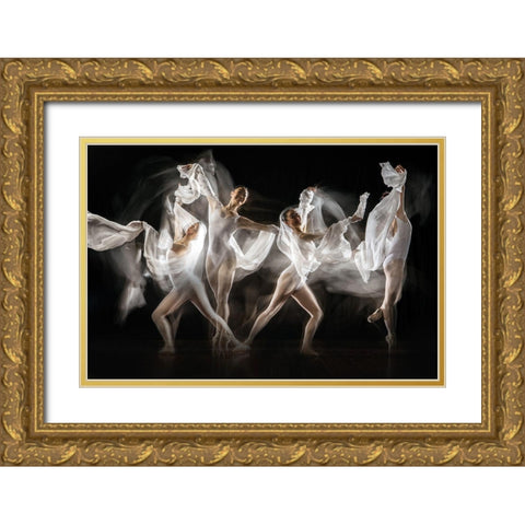 Untitled Gold Ornate Wood Framed Art Print with Double Matting by Suherman, Martha