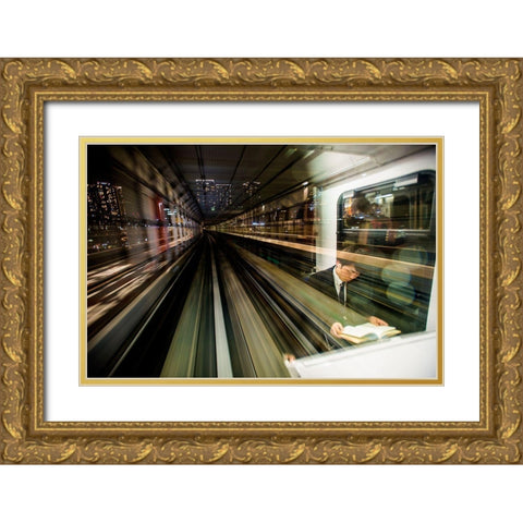 Tokyo Metro Gold Ornate Wood Framed Art Print with Double Matting by Ammazzalorso, Andrea