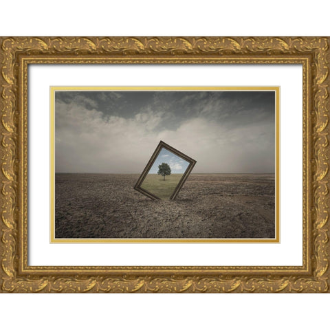 Future Of Nature Gold Ornate Wood Framed Art Print with Double Matting by Rasool Fahmani, Mohammad