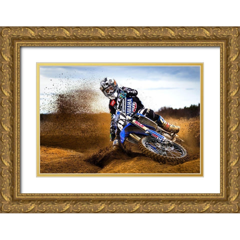 Desert King Gold Ornate Wood Framed Art Print with Double Matting by Szabo, Attila