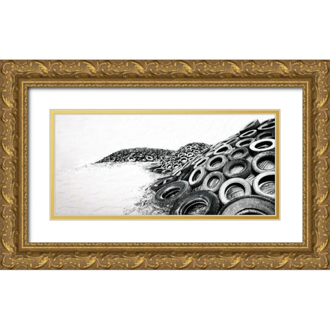 Upcycle Gold Ornate Wood Framed Art Print with Double Matting by Claes, Gilbert