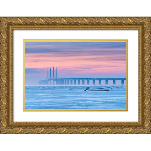 Frozen Sea Gold Ornate Wood Framed Art Print with Double Matting by Oleksinski, Jacek