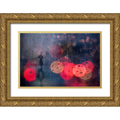 Somewhere Down The Road Gold Ornate Wood Framed Art Print with Double Matting by Khemkum, Ekkachai