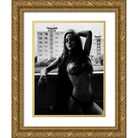 Summer In The City - Petra Gold Ornate Wood Framed Art Print with Double Matting by Krystynek MQEP, Martin