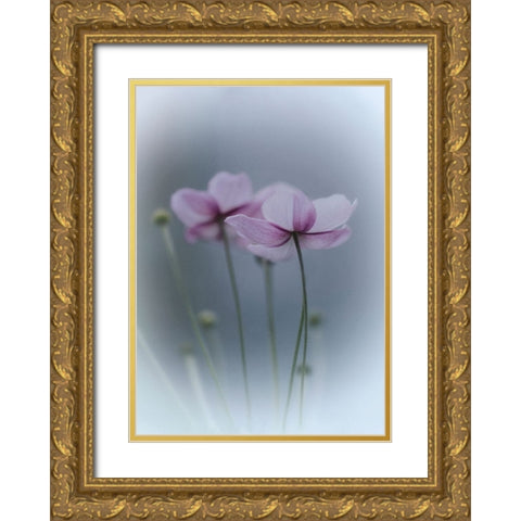 Purple Delight Gold Ornate Wood Framed Art Print with Double Matting by Bamboo, Purple