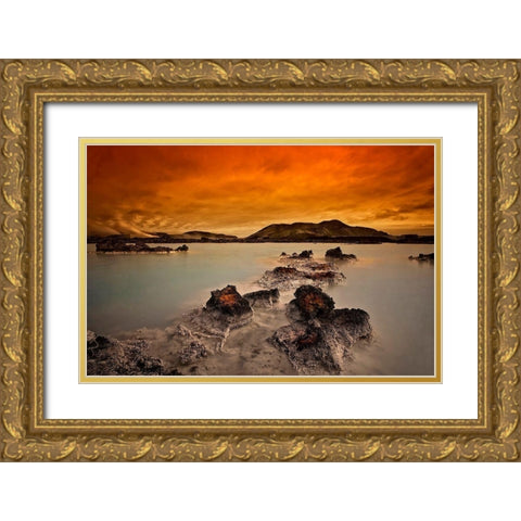 Primal Elements Gold Ornate Wood Framed Art Print with Double Matting by H. Ingibergsson, Torsteinn