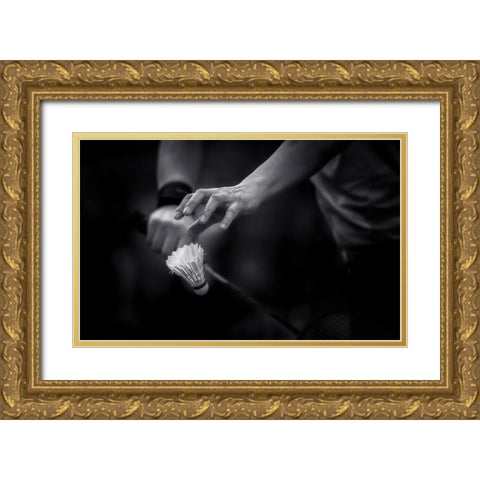 Focus Gold Ornate Wood Framed Art Print with Double Matting by Deng, Larry