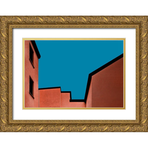 Architecture Bologna Gold Ornate Wood Framed Art Print with Double Matting by Schuster, Inge