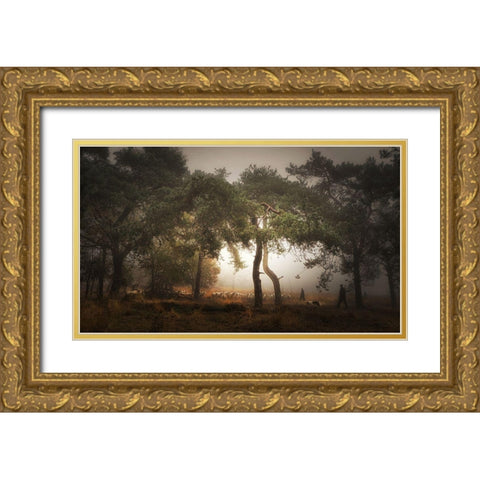 Foggy Memory  Of The Past Gold Ornate Wood Framed Art Print with Double Matting by Dingemans, Saskia