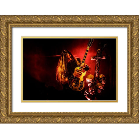 Stronger Than Death Gold Ornate Wood Framed Art Print with Double Matting by Piechowski, Oskar