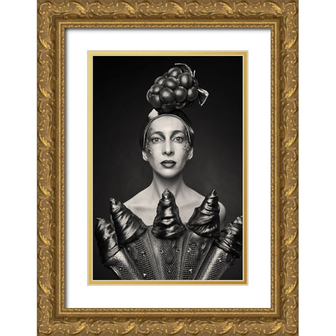 Blackberry Gold Ornate Wood Framed Art Print with Double Matting by Smirnov, Sergei