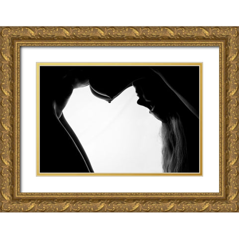 Shape Gold Ornate Wood Framed Art Print with Double Matting by D. Pop, Ovi