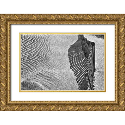 Castles In The Sand Gold Ornate Wood Framed Art Print with Double Matting by Abrantes, Paulo
