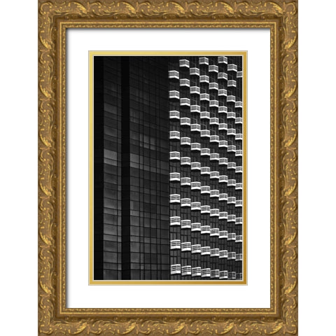 Balconies On Wilshire Boulevard Gold Ornate Wood Framed Art Print with Double Matting by Labagnara, Roxana