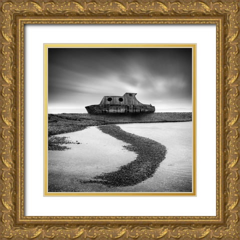 Wrecks 02 Gold Ornate Wood Framed Art Print with Double Matting by Digalakis, George