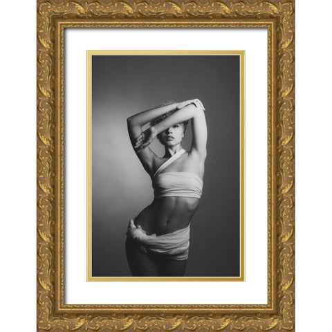 Untitled Gold Ornate Wood Framed Art Print with Double Matting by Vasilenko, Artem