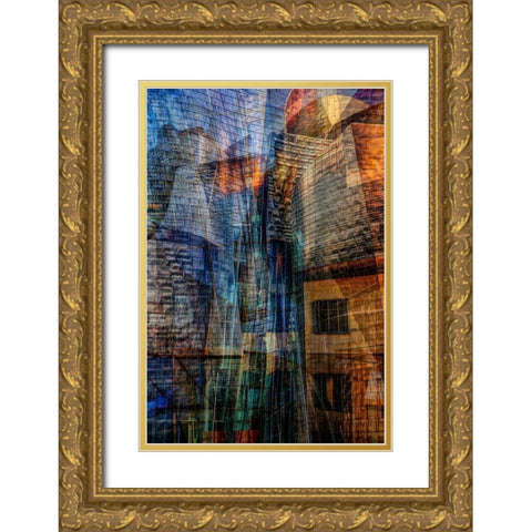 Decomposition Gold Ornate Wood Framed Art Print with Double Matting by Della Latta, Massimo