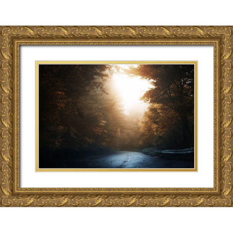 Untitled Gold Ornate Wood Framed Art Print with Double Matting by Suzuki, Suzuhiko
