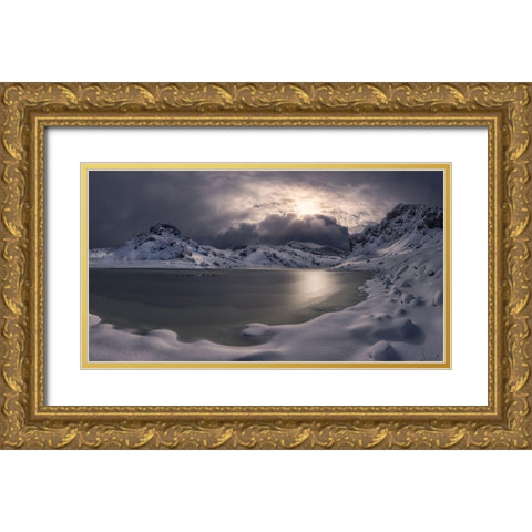 The Light Gold Ornate Wood Framed Art Print with Double Matting by I. Cuadrado, Juan