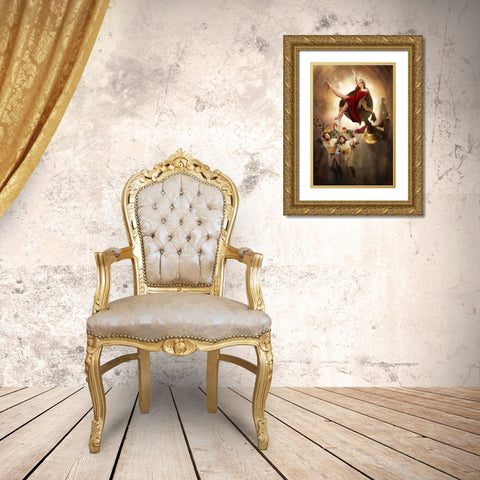 Spamalot Gold Ornate Wood Framed Art Print with Double Matting by Kiciak, Christophe