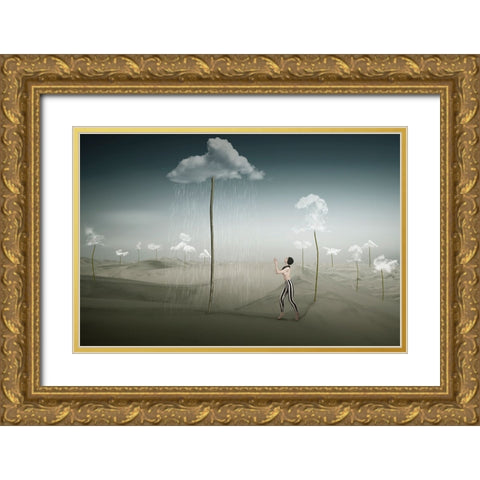 Cloud-Farm Gold Ornate Wood Framed Art Print with Double Matting by von Diepenbroek, Christine