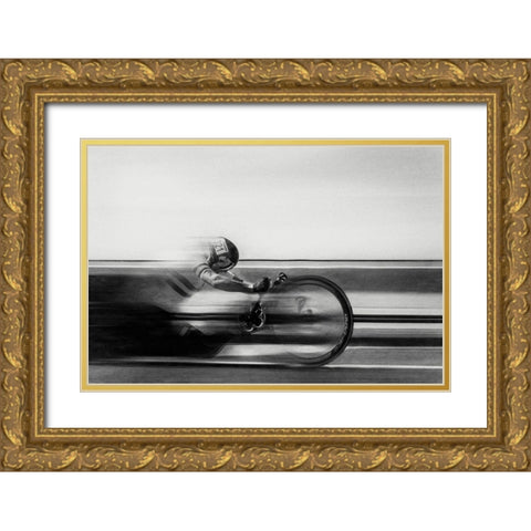 Street Racer Gold Ornate Wood Framed Art Print with Double Matting by Flour, Bruno