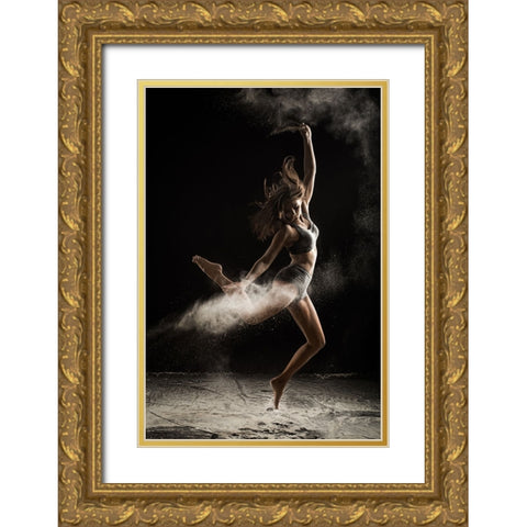 Dynamism Gold Ornate Wood Framed Art Print with Double Matting by Bartal, Balazs