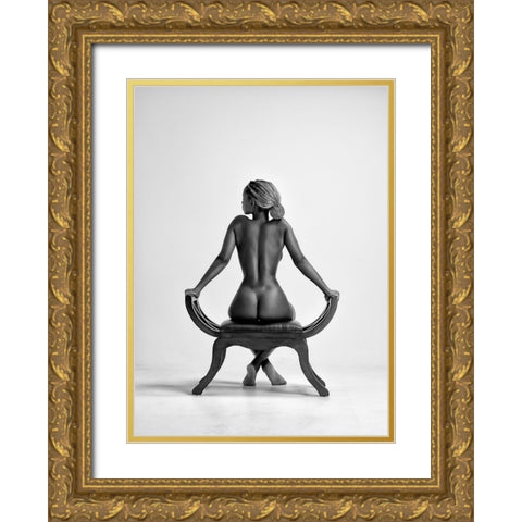 Dark Seat Gold Ornate Wood Framed Art Print with Double Matting by Catchlight Studio
