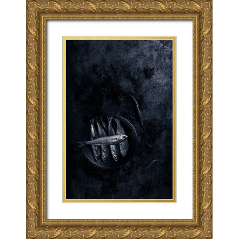 After Party Gold Ornate Wood Framed Art Print with Double Matting by Kazamil, Farid