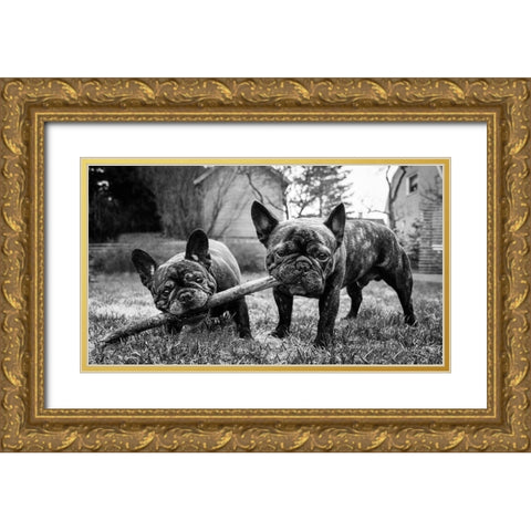 Sharing Is Caring Gold Ornate Wood Framed Art Print with Double Matting by Holmqvist, Marcus