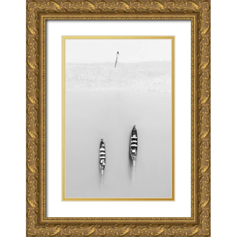 Morning Exercises Gold Ornate Wood Framed Art Print with Double Matting by Chengzhou, Zhou
