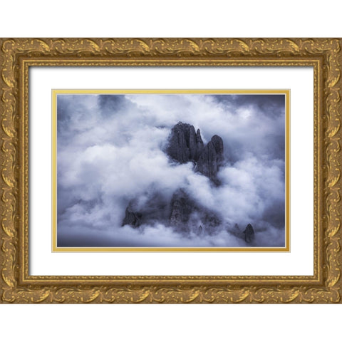 Drama In The Mountains Gold Ornate Wood Framed Art Print with Double Matting by Gastager, Daniel