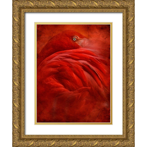 Tropical Gold Ornate Wood Framed Art Print with Double Matting by Hummel, Jeffrey