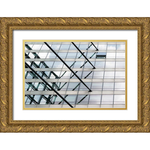 Open Window Gold Ornate Wood Framed Art Print with Double Matting by Van Son, Greetje