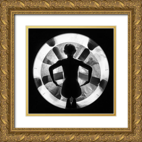 The Factory Fan Gold Ornate Wood Framed Art Print with Double Matting by Stalmans, Luc