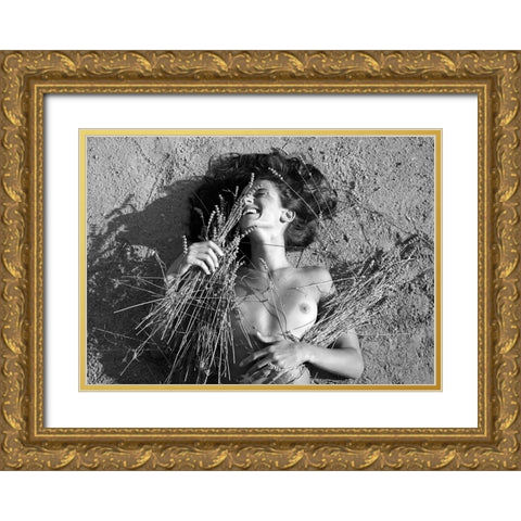 Liveliness Gold Ornate Wood Framed Art Print with Double Matting by Kijurko, Lorna
