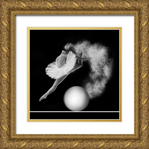 Jump Gold Ornate Wood Framed Art Print with Double Matting by Bunjamin, Antonyus