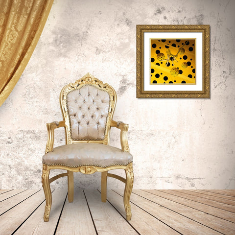 Polkadot On Memory Bliss Gold Ornate Wood Framed Art Print with Double Matting by Hardibudi