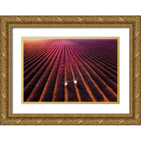 Our Way To ..Us Gold Ornate Wood Framed Art Print with Double Matting by Buliga, Gina