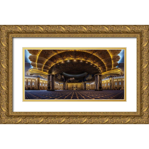 Grand Mosque Of Kuwait Gold Ornate Wood Framed Art Print with Double Matting by Lechuga, Mario