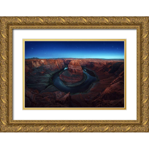 Water On Mars 2018 Gold Ornate Wood Framed Art Print with Double Matting by Pablo De, Juan