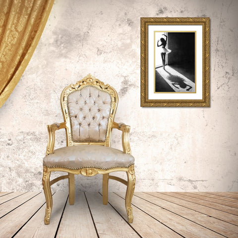 Shadow Dance Gold Ornate Wood Framed Art Print with Double Matting by Kisworo, Sebastian