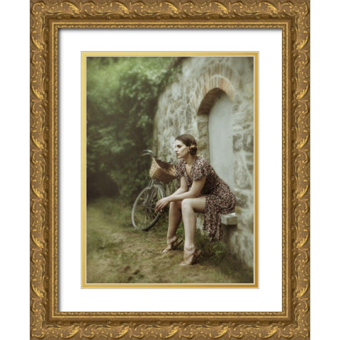 The Wall Game Gold Ornate Wood Framed Art Print with Double Matting by Kenp