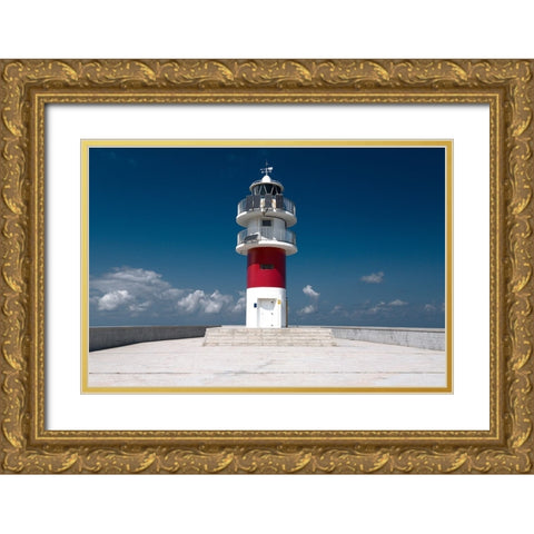 Cabo Ortegal Lighthouse-Spain. Gold Ornate Wood Framed Art Print with Double Matting by Nunez, Adrian