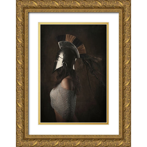 Lady Knight Gold Ornate Wood Framed Art Print with Double Matting by Kayen-Mouthaan, Carola