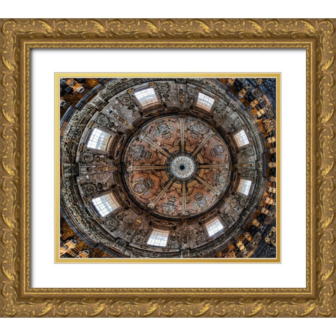 Vault In Perspective Gold Ornate Wood Framed Art Print with Double Matting by Domont, Jois