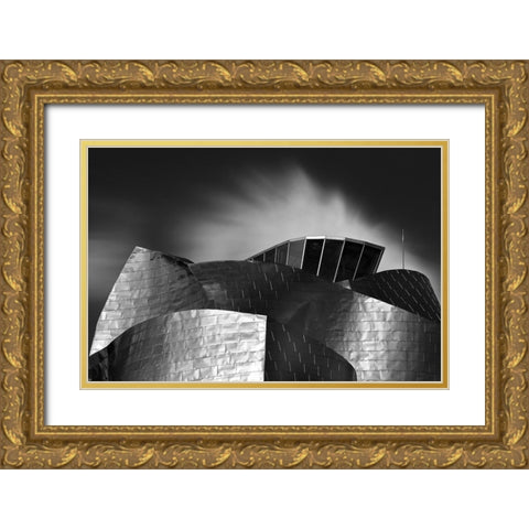 Gehry In Bilbao Gold Ornate Wood Framed Art Print with Double Matting by Hawerkamp, Hans-Wolfgang
